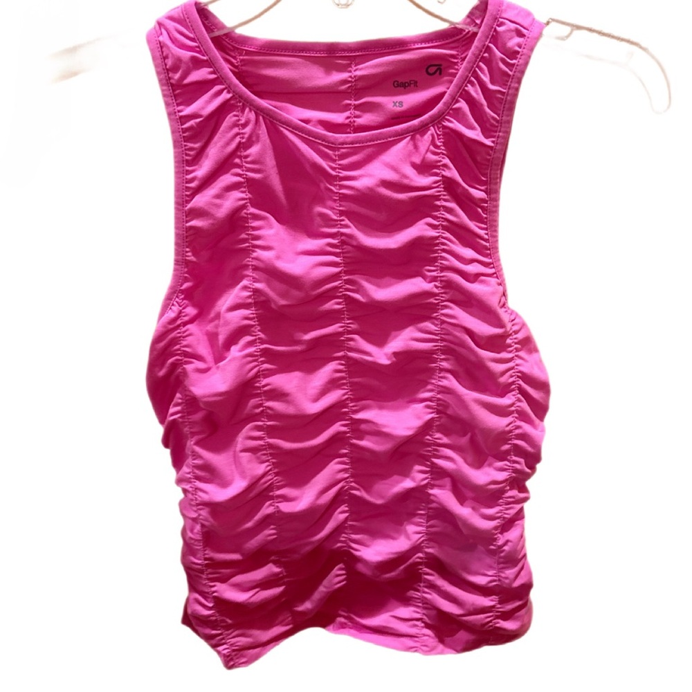 GAP Fuchsia Ruched Tank Top XS NWT
